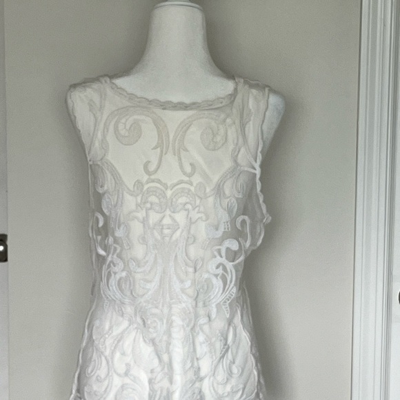 Sheer Embroidered Over Tank - Picture 2 of 2